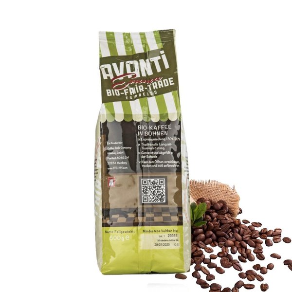 AVANTI Bio-Fair-Trade Espresso EMMA - 500 g Beutel