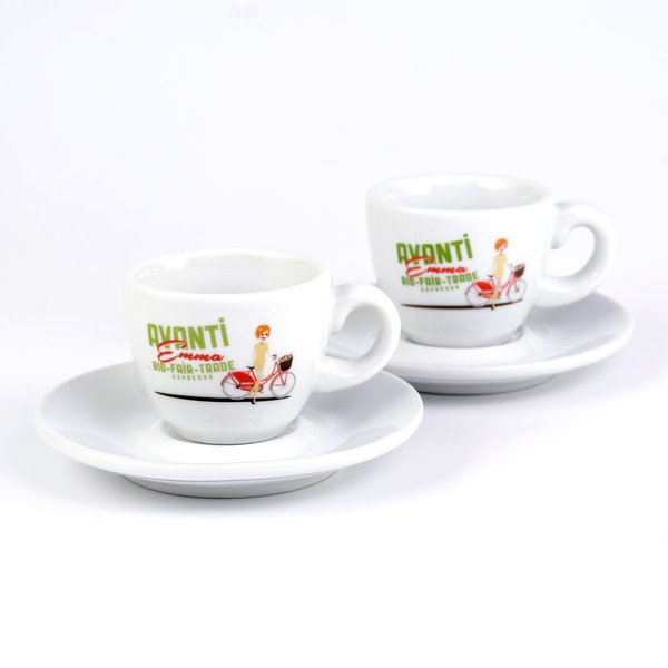 AVANTI Espressotassen 2er-Sets - 4 Motive zur Wahl - auch als Starter-Set mit 1 kg Kaffee