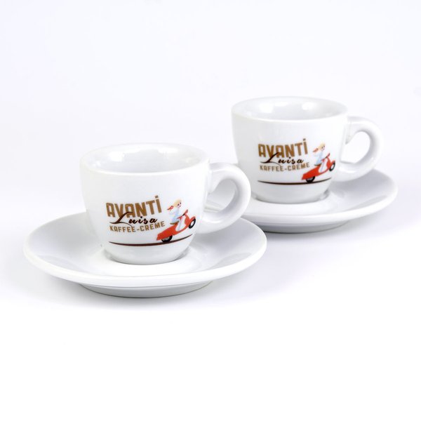 AVANTI Espressotassen 2er-Set LUISA im Starter-Set mit 1 kg Kaffee