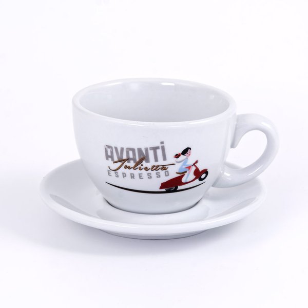 AVANTI Milchkaffeetassen 2er-Sets - 4 Motive zur Wahl - auch als Starter-Set mit 1 kg Kaffee