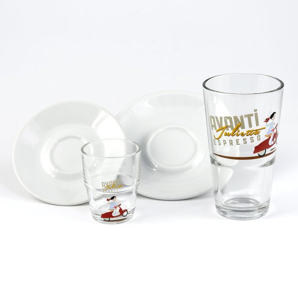 AVANTI Unterteller für Espresso- & Latte-Macchiato-Gläser 2er-Set
