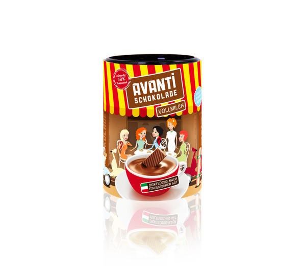 AVANTI Schokolade 3er Mix Vollmilch, Weiß und Dunkel Dosen à 400 g